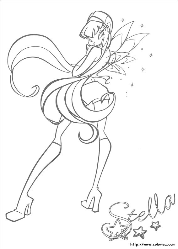 dessin a imprimer winx stella