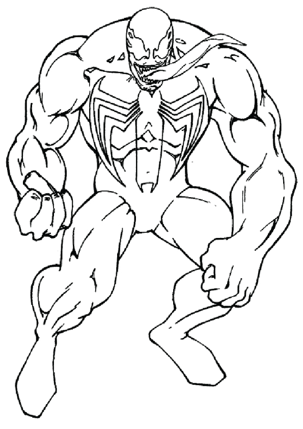 venom coloring page printable