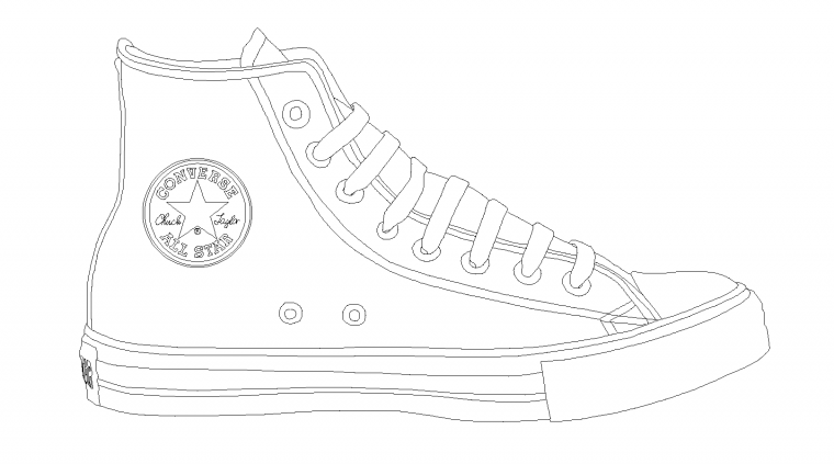 converse coloring pages converse coloring pages