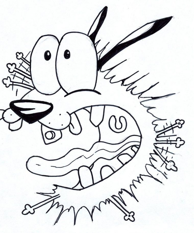 courage the cowardly dog coloring page courage the cowardly dog coloring page