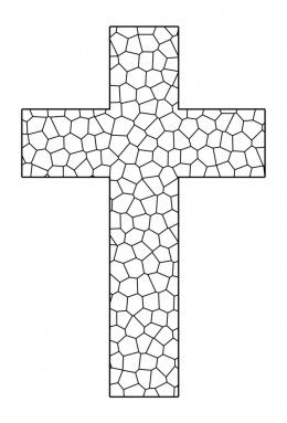 stained glass cross coloring pages