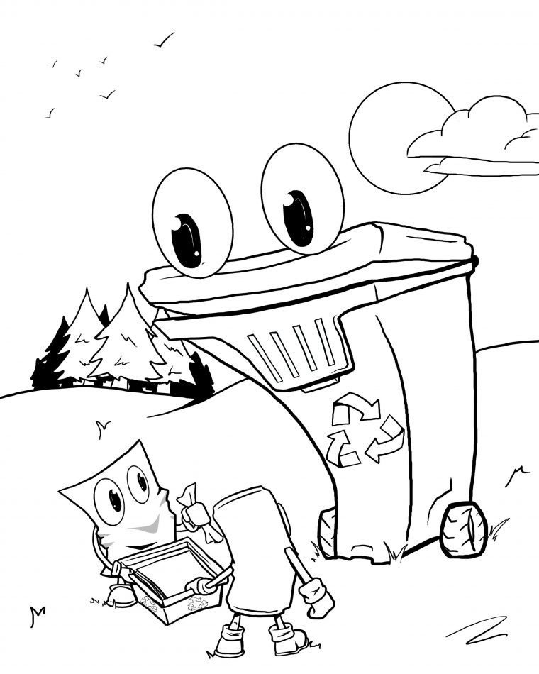 recycling coloring page recycling coloring page