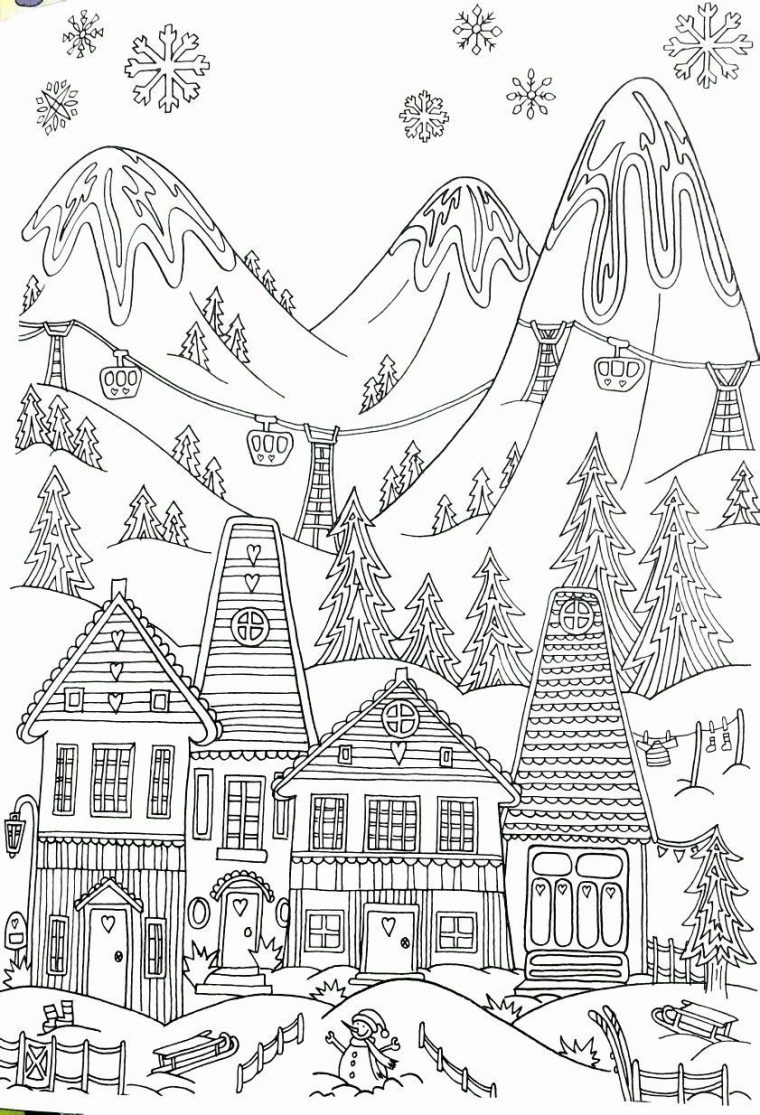 village coloring pages