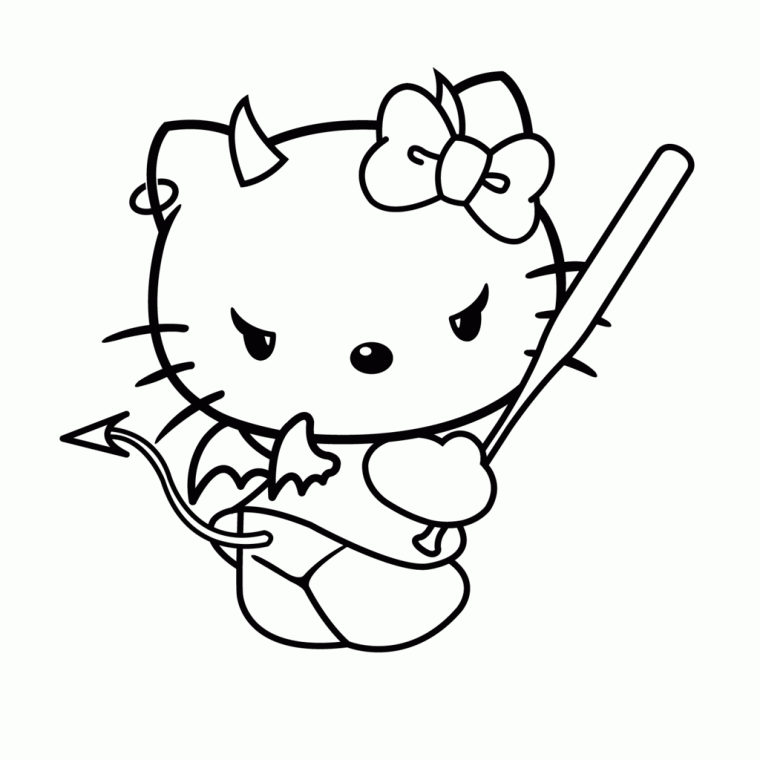 bad kitty coloring pages