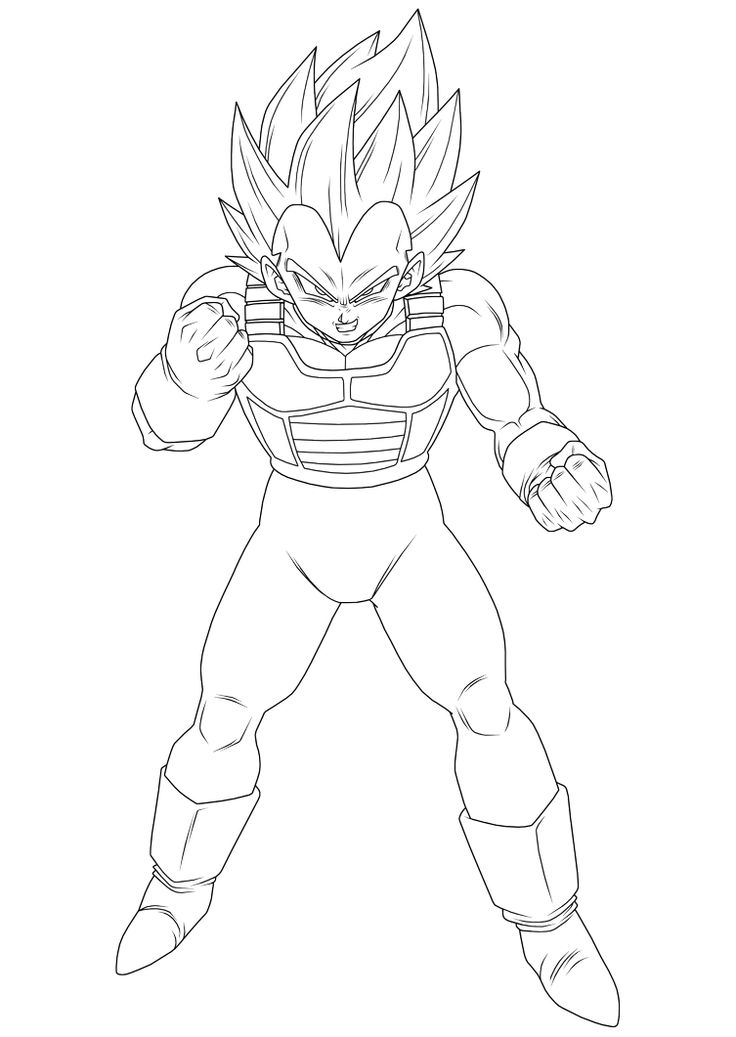 vegeta super saiyan dragon ball z coloring pages