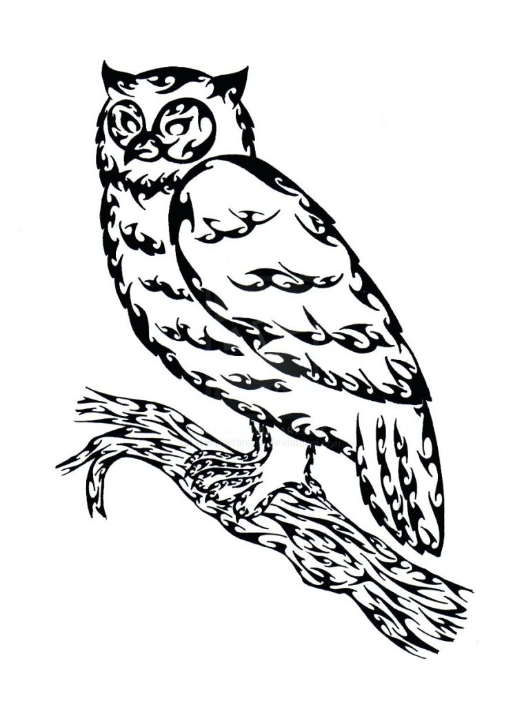 great horned owl coloring page