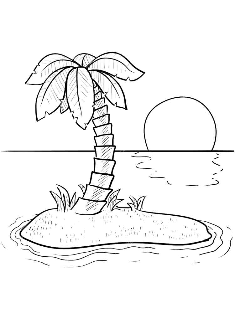 island coloring pages