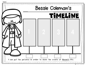 bessie coleman coloring page
