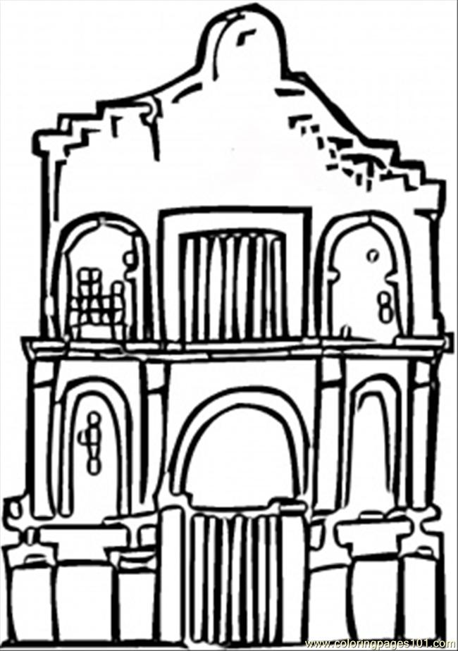 alamo coloring page alamo coloring page