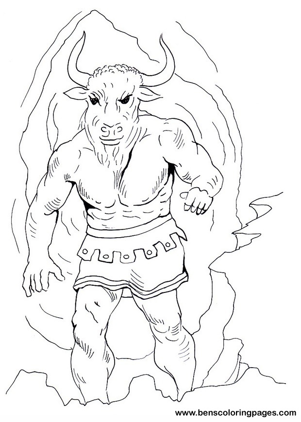 minotaur coloring page minotaur coloring page