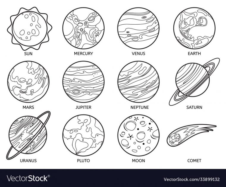 dwarf planets coloring pages
