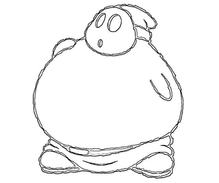 shy guy coloring page