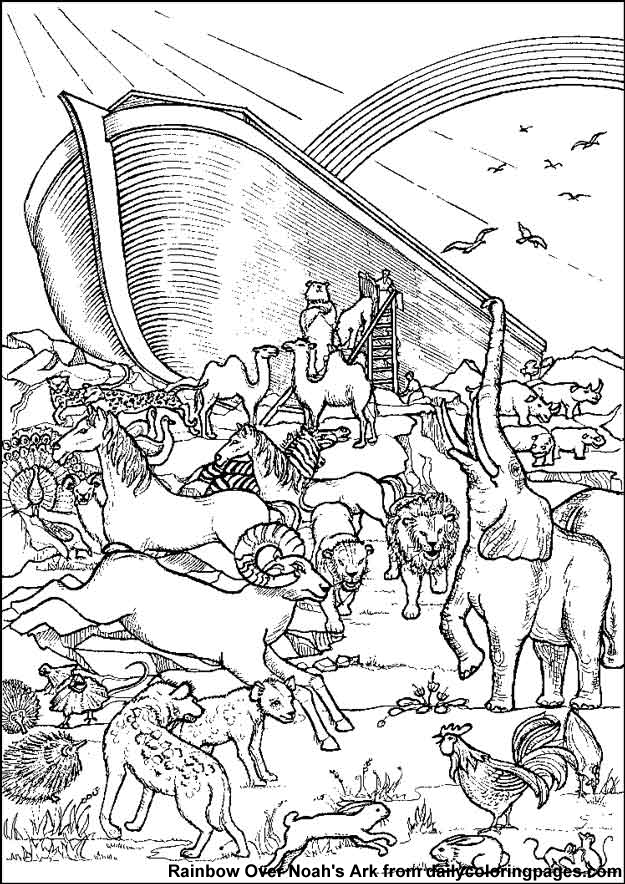 coloring pages noahs ark