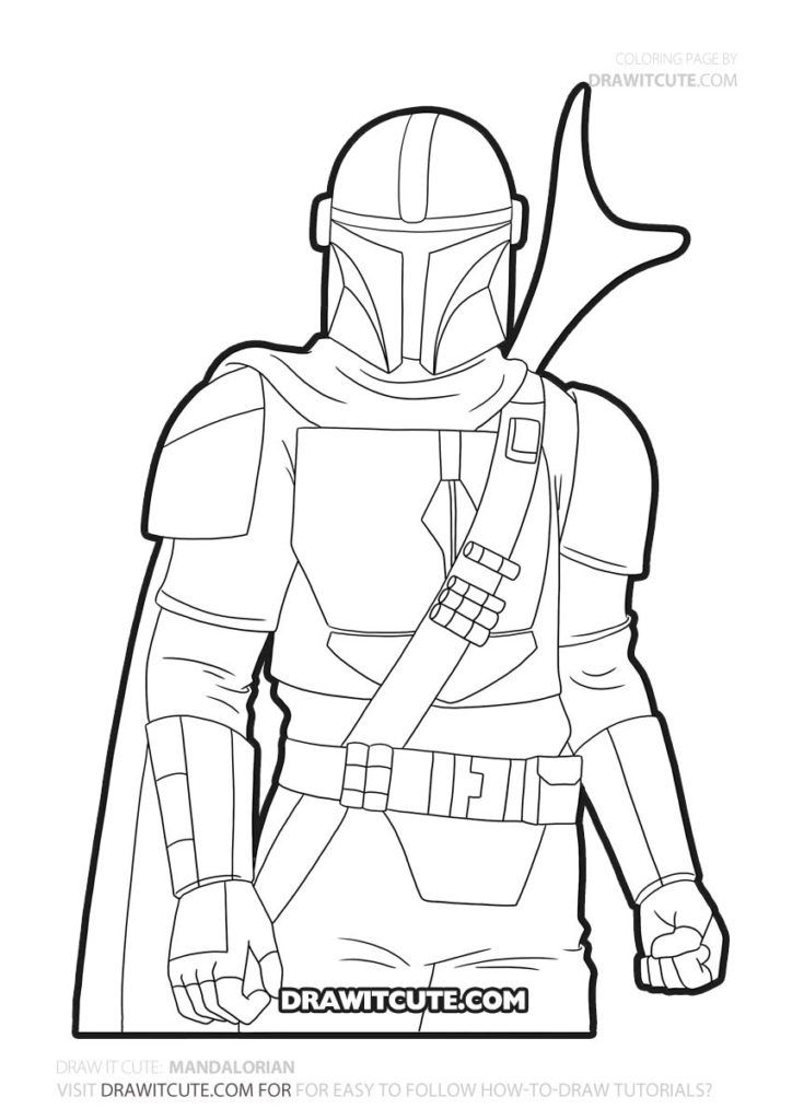 star wars mandalorian coloring pages