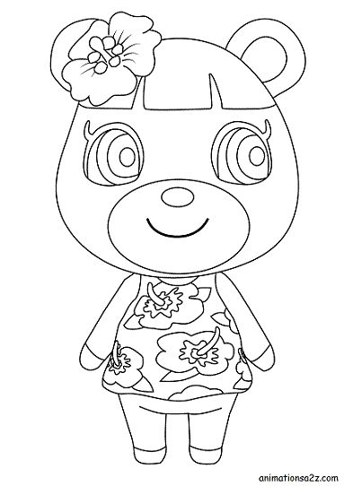 cute animal crossing coloring page cute animal crossing coloring page