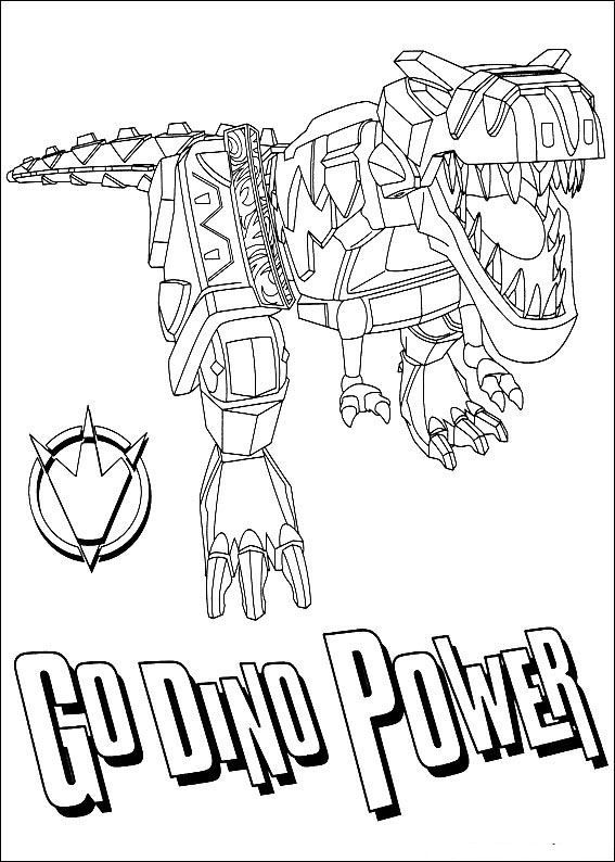dino charge power rangers coloring pages