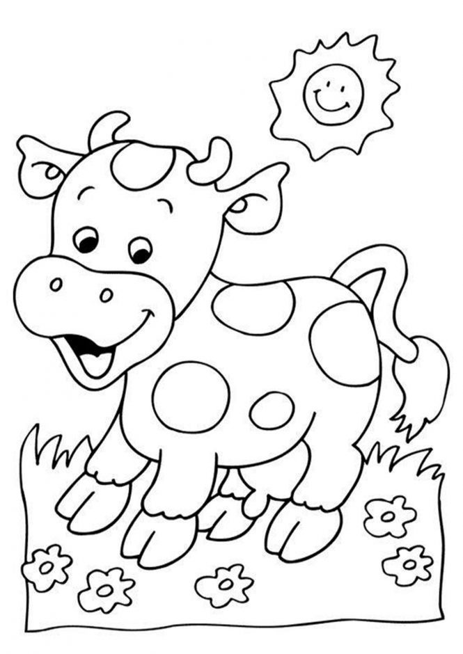 free printable cow coloring pages