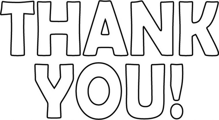 foldable thank you card coloring page