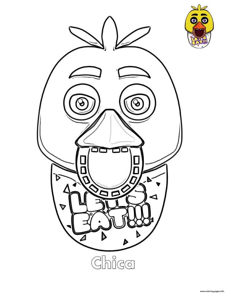 chica fnaf coloring pages chica fnaf coloring pages