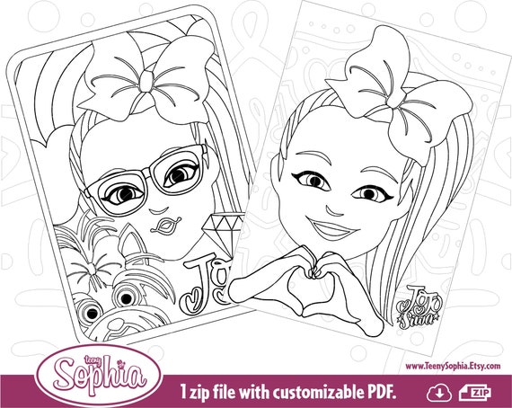 jojo siwa and bowbow coloring pages
