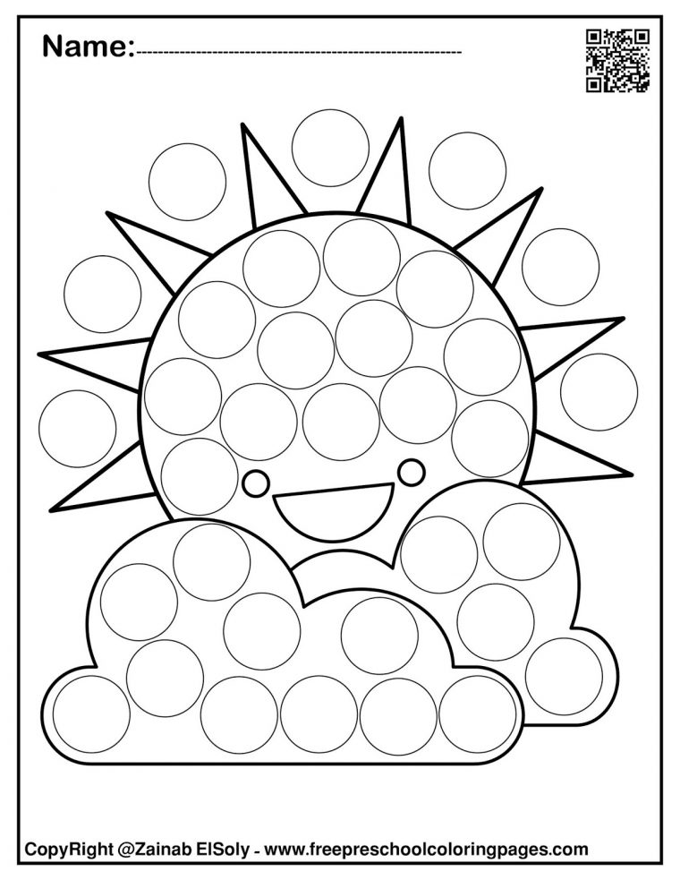 dot marker coloring page dot marker coloring page