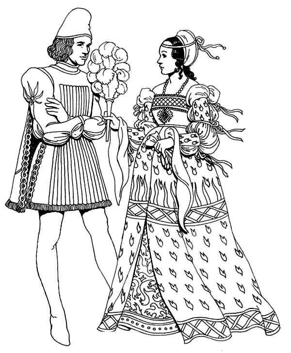 renaissance coloring pages