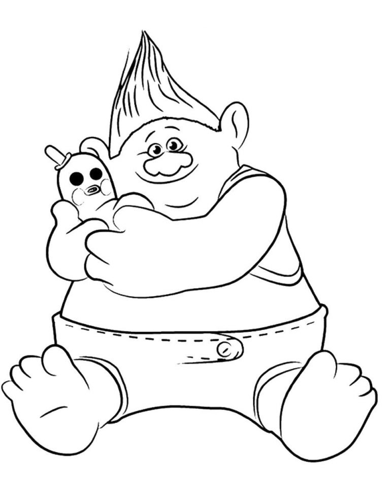 cute trolls coloring pages