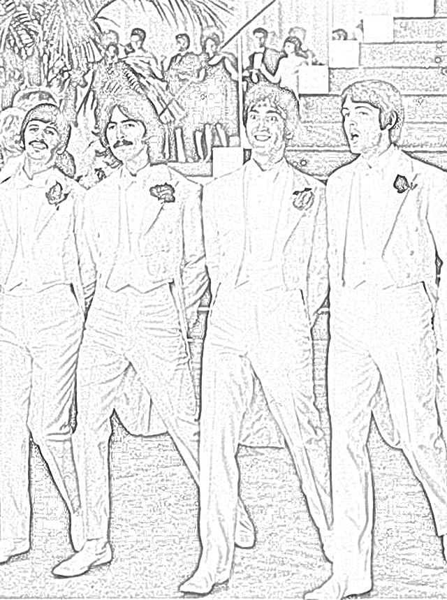 beatles coloring page