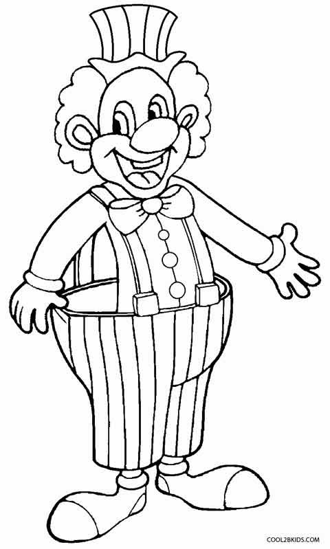 printable clown coloring pages