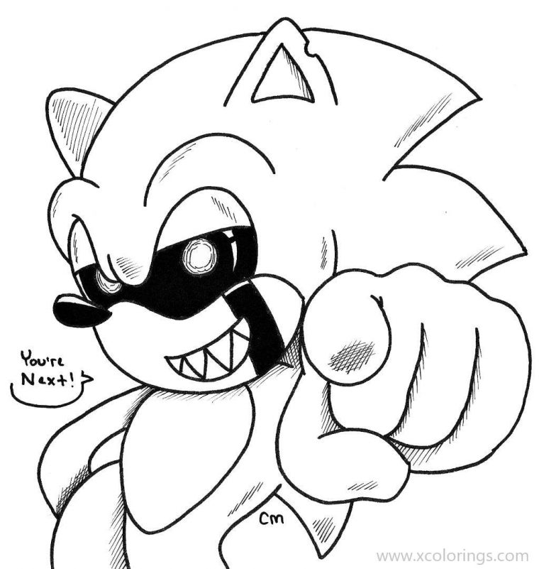 scary sonic coloring pages