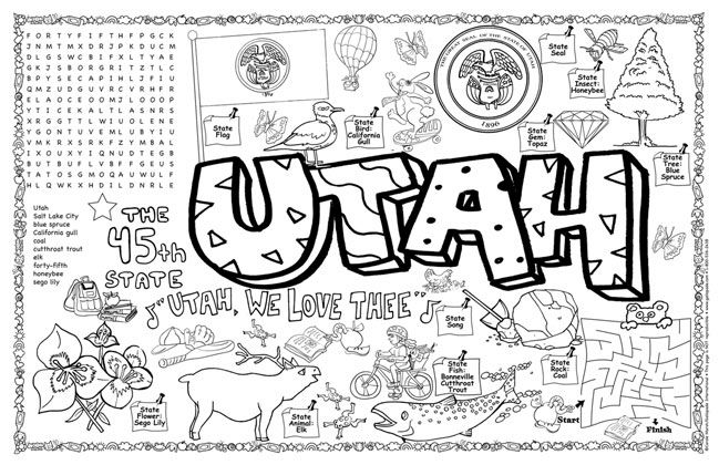 utah coloring pages utah coloring pages