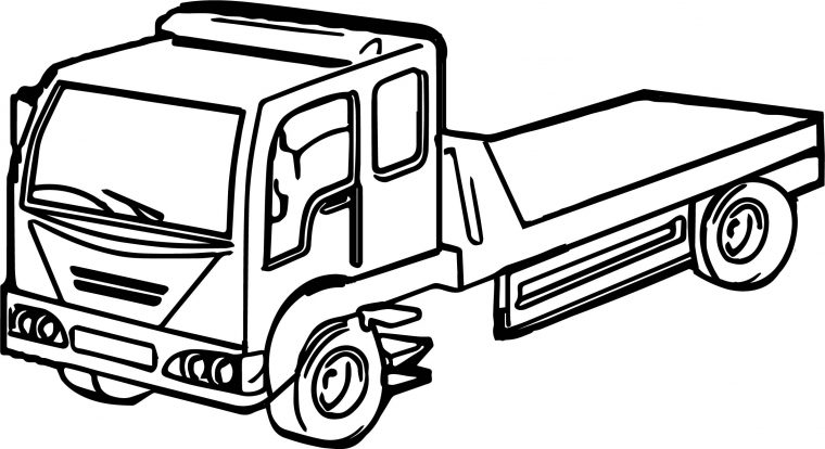 flatbed truck coloring page