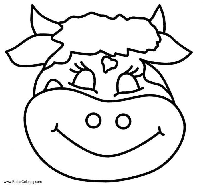 cow face coloring pages cow face coloring pages