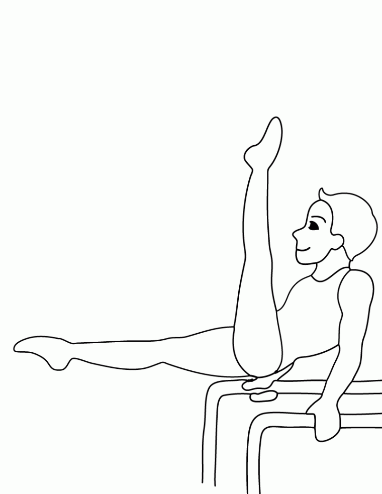 coloring page gymnastics coloring page gymnastics