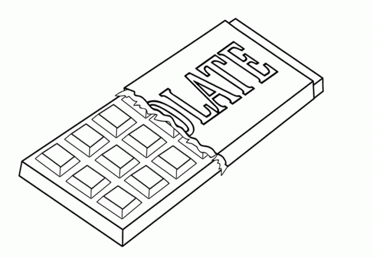 chocolate coloring page