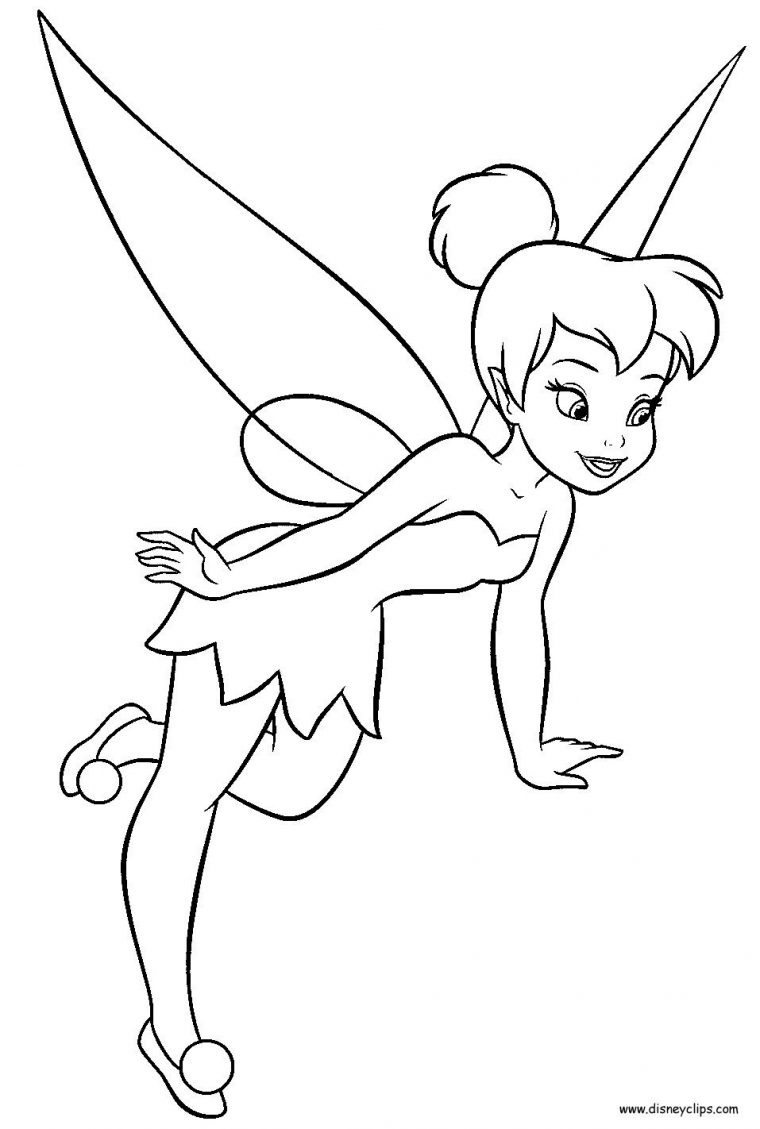 free printable tinkerbell coloring pages