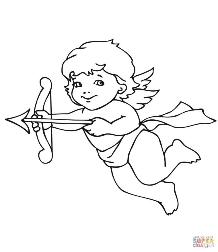 cupid coloring page