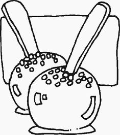 candy apple coloring page
