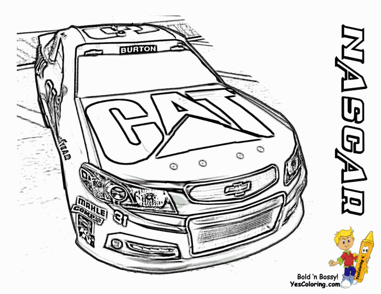 printable nascar coloring pages