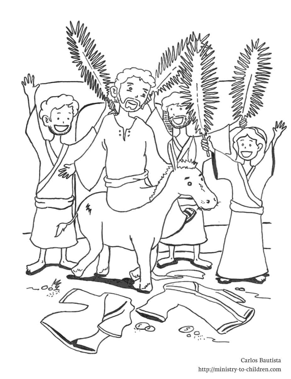It is best if you draw a c. Palm Sunday Coloring Page - Jesus' Triumphant Entry Printable
