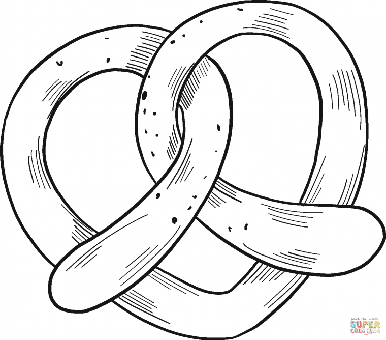 pretzel coloring page