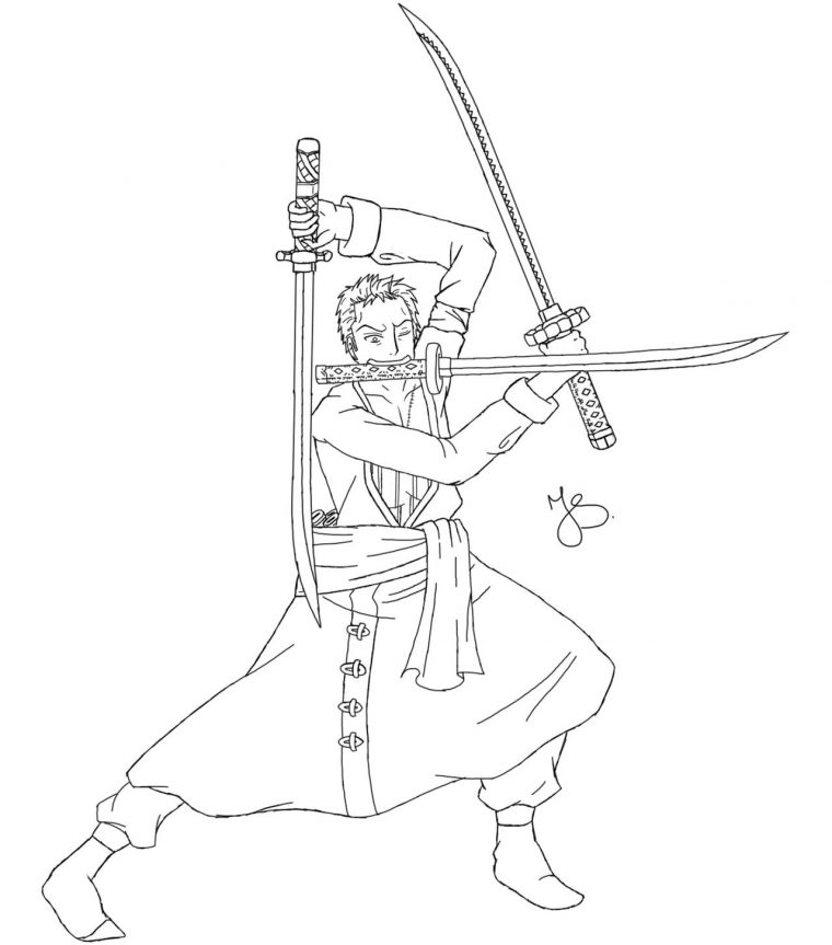 zoro coloring page
