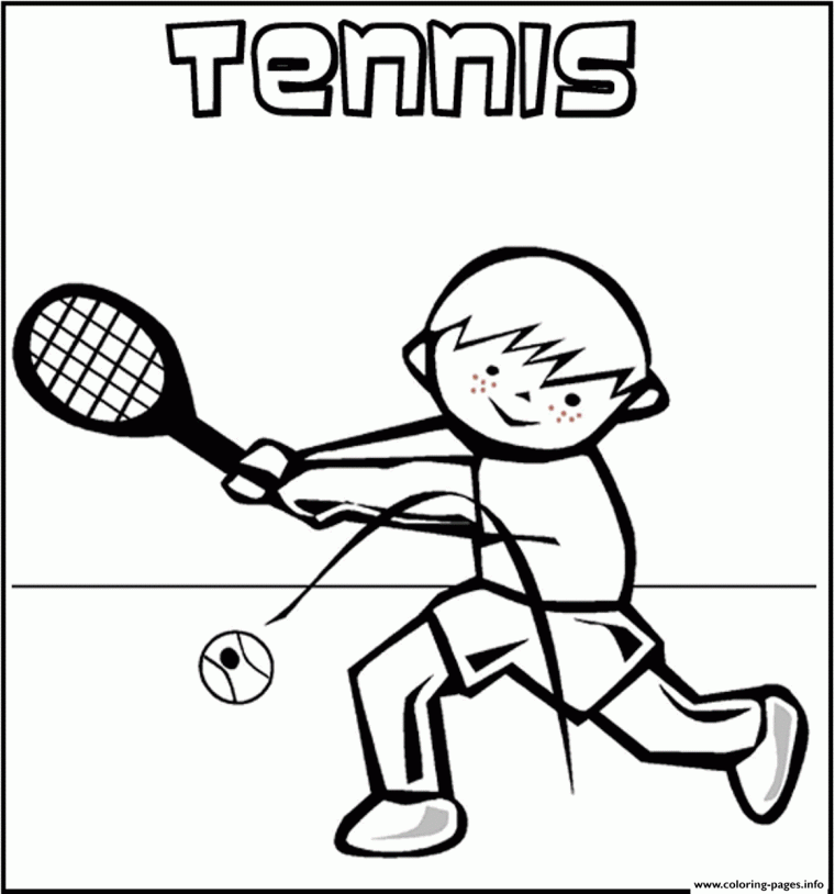 tennis coloring pages