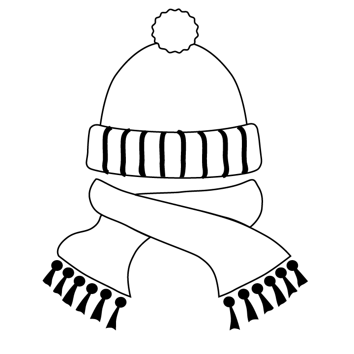 scarf coloring page