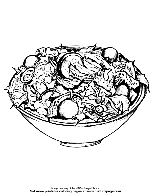 salad coloring page salad coloring page