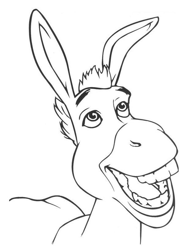 shrek donkey coloring page shrek donkey coloring page