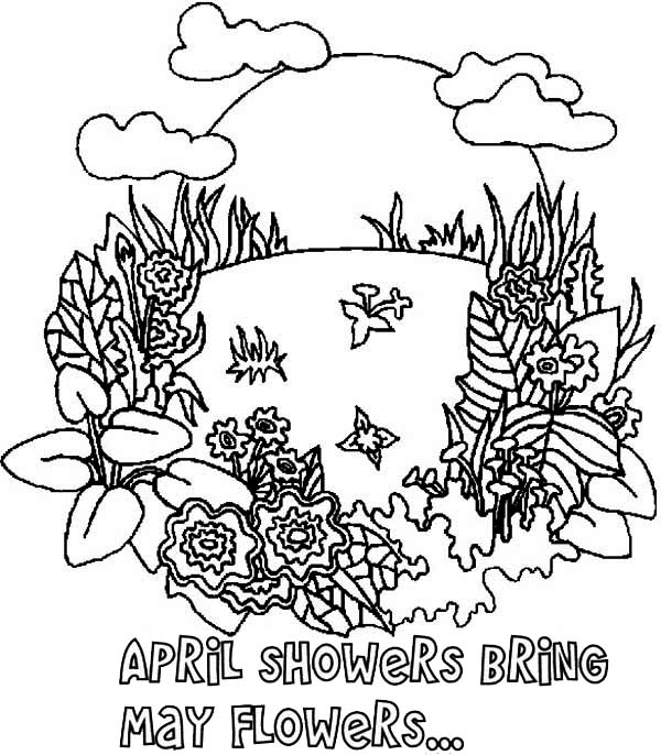 april showers bring may flowers coloring pages