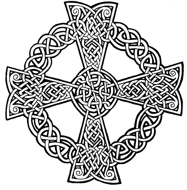 celtic cross coloring page