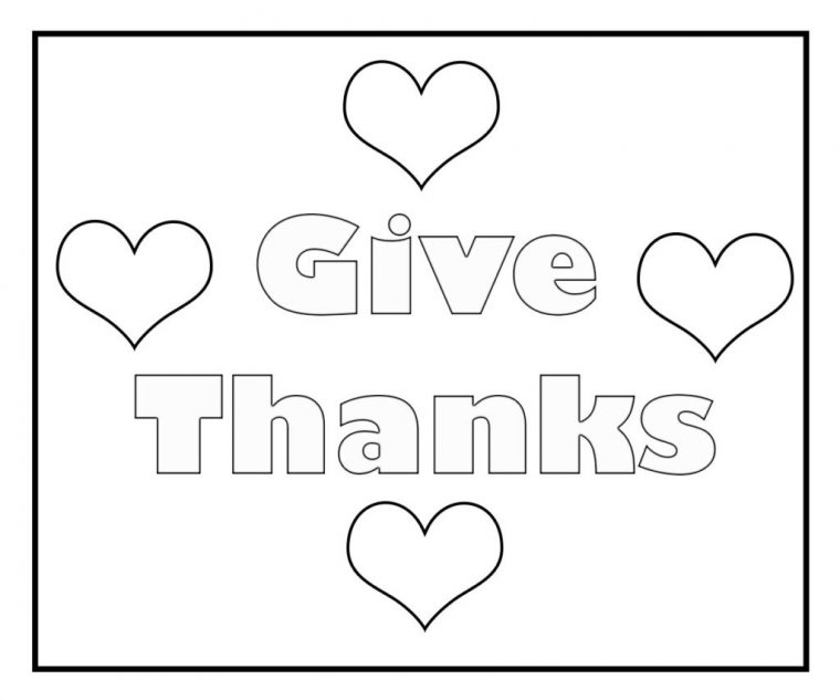 give thanks coloring pages