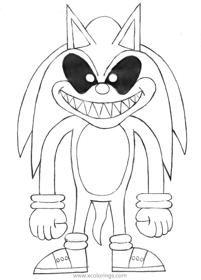 sonic exe coloring pages fnf